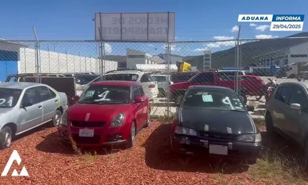 ADUANA REALIZA SUBASTA ECOLÓGICA DE 14 VEHÍCULOS COMISADOS EN POTOSÍ