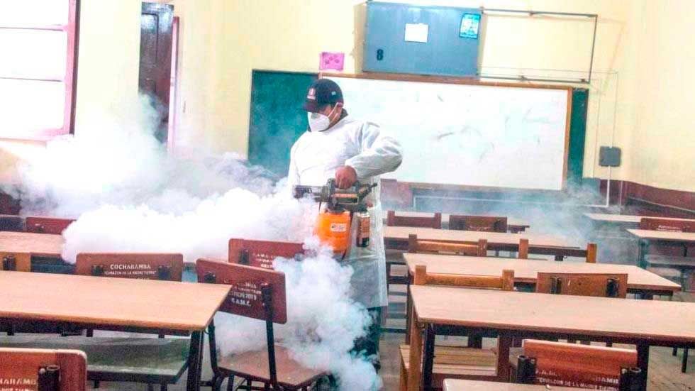 FINALIZAN LAS JORNADAS DE DESINFECCIÓN EN ESCUELAS DEL ÁREA DISPERSA