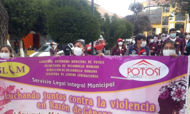 MARCHA Y CONCIENTIZACIÓN CONTRA LA VIOLENCIA EN EL MUNICIPIO DE POTOSÍ