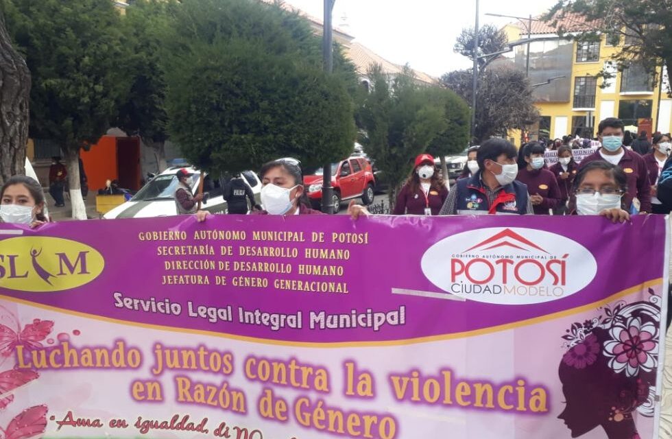MARCHA Y CONCIENTIZACIÓN CONTRA LA VIOLENCIA EN EL MUNICIPIO DE POTOSÍ