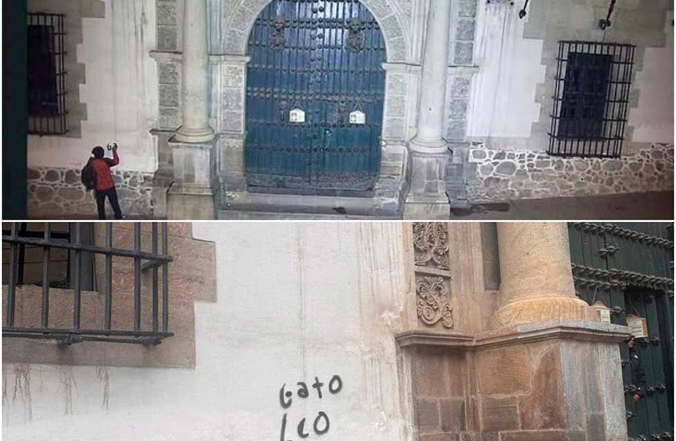 FORMALIZAN DENUNCIA POR GRAFFITI EN LA CASA NACIONAL DE MONEDA