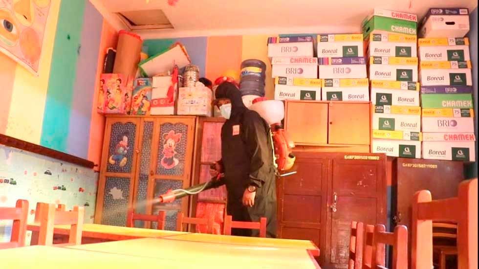 DESDE EL LUNES 20 DE OCTUBRE INICIAN LAS DESINFECCIONES EN UNIDADES EDUCATIVAS DE POTOSÍ